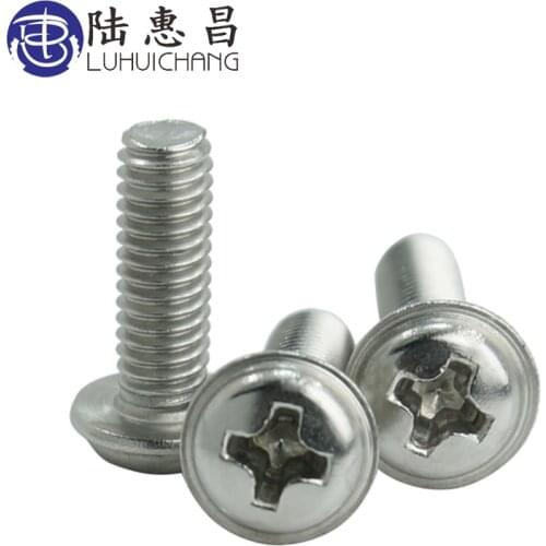 Luchang 20Pcs M2 M2.5 M3 M4 Stainless Steel Phillips Round Washer Head Machine Screw Case Precision Computer Motherboard Screw