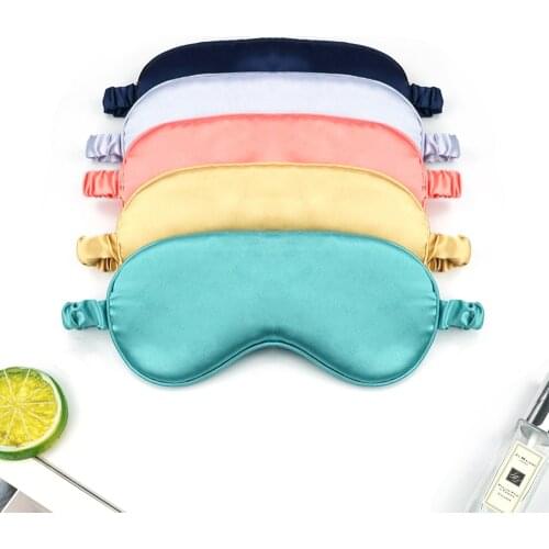 Imitated Silk Sleep Eye Mask Sleeping Eye Patch Women Eye Cover Stretch Band Eyepatch Blindfold Travel Rest Sleep Aid Eyeshade