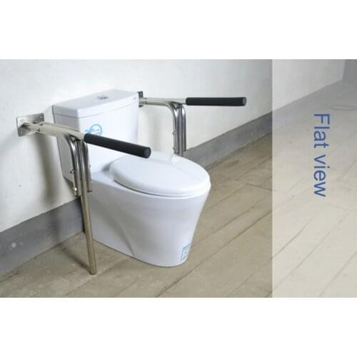 Medical Professional Toilet Anti-Skid Folding Handrail Load 100KG Stainless Steel Elderly Pregnant Women Disabled Facilities