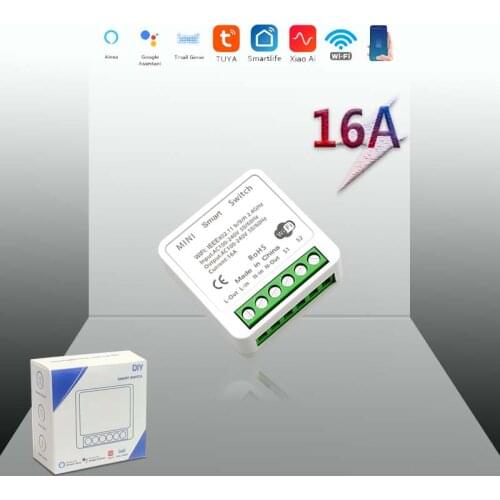 16A Tuya WiFi Switch Module Smart Life Remote Voice Control Smart Light DIY Switch Module Smart Home With Alexa Google Home