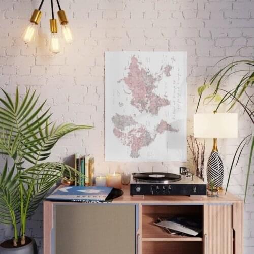 Home Decoration Watercolor Wall Art Prints Pictures Modular World Map Poster Painting Cuadros On Canvas For Living Room Frame