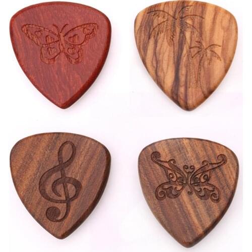 2021 New Solid Wood Guitars Picks Plectrum Picks High-end Fingerpicks Guitarra Picks For Musical Instrument Guitar Accessories
