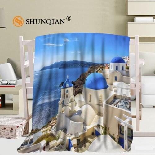 Custom Tours in Greece Coral Blankets Travel Sofa Falafel Blankets Soft Fluffy Warm 56x80inch 50X60inch 40X50inch