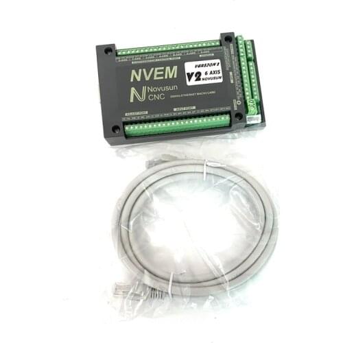 NVEM V2 MACH3 6-Axis version CNC Controller 300KHZ Ethernet Motion Control Card for Stepper Motor