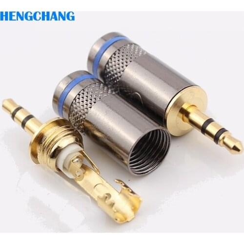 Gold plated 3.5mm plug RCA Audio Connector RCA audio plug 3.5mm jack Stereo Headset Dual Track Headphone 4pcs/lot
