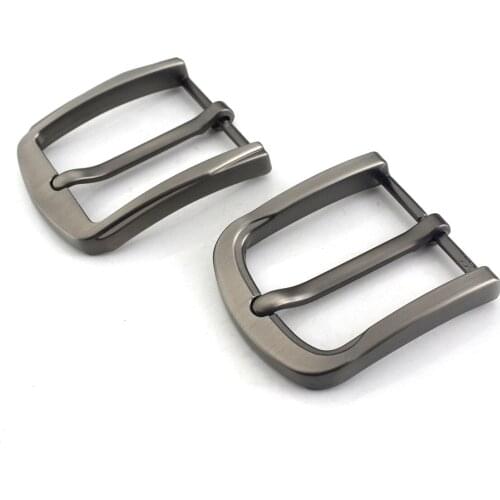 Metal 4cm Belt Buckle Mens Casual End Bar Heel bar Single Pin Belt Half Buckle Leather Craft Jeans Webbing fit for 38mm belt