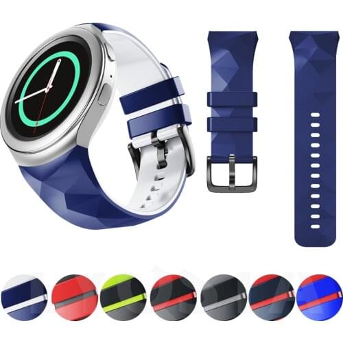 Double Silicone Watchband For Samsung Galaxy Gear S2 R720 Replacement Bracelet Wrist Strap For SM-R720 Smart Watch Band Correa