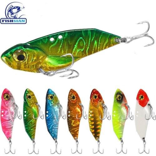 FISHSIAN VIB 2021 Fishing Lures 7-15g Metal Jig Isca Artificial Metal Lure Fishing Tackle Articulos De Pesca Fake Fish Bass