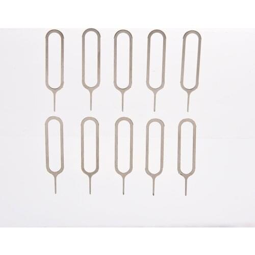 10pcs SIM Card Tray Removal Eject Pin Universal Sim Card Tray Pin Remover Eject Pin Needle Phone Tool For IPhone Samsung Huawei