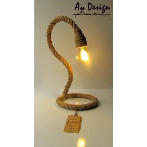Modern New Moon Design Decorative Rope Table lamp Desk lamp in Question Mark