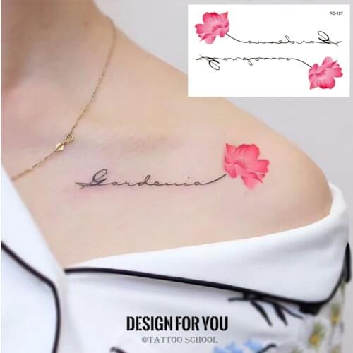 Rocooart Waterproof Temporary Tattoo Sticker Simplicity Ins Fake English Letters Tatto Man Women Tatto Flash Tatoo Tatouage