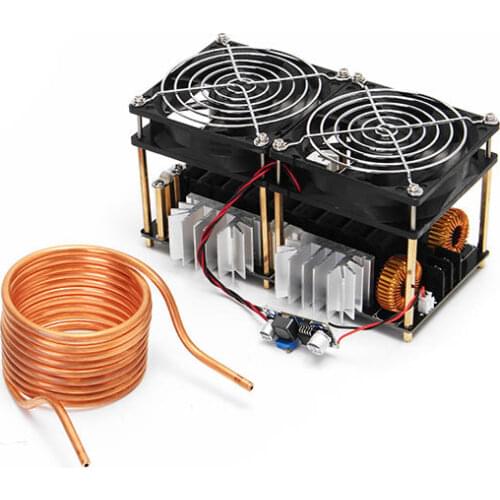 ZVS 1800W 12V-48V 40A High Frequency Induction Heating Machine Without Tap With Coil