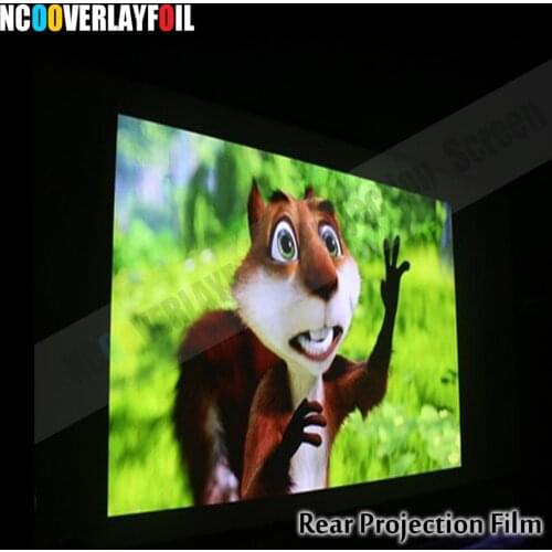Quick Free shipping 1 X 1.524 Meters Mirror Rear Projection Film with high contrast High Definition Image