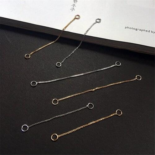 10pcs 2020 Fashion Women Earrings Trendy Ear Chain Double Head With Hanging Earrings For Girls Material Pendant Jewelry Making