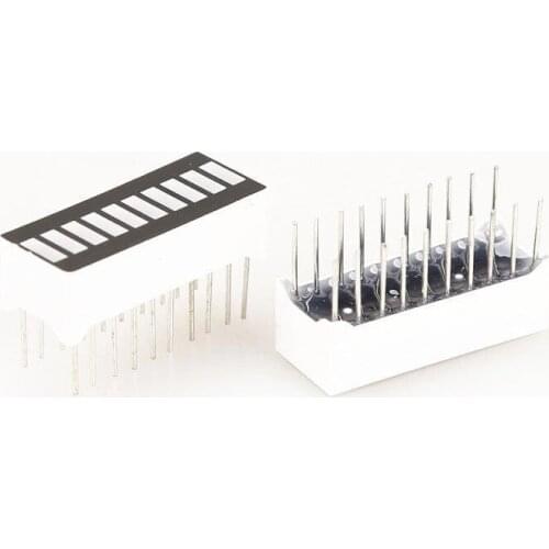 10 PCS NEW 10 Segment Digital Blue LED Bar Graph Display Ultra Bright NEW