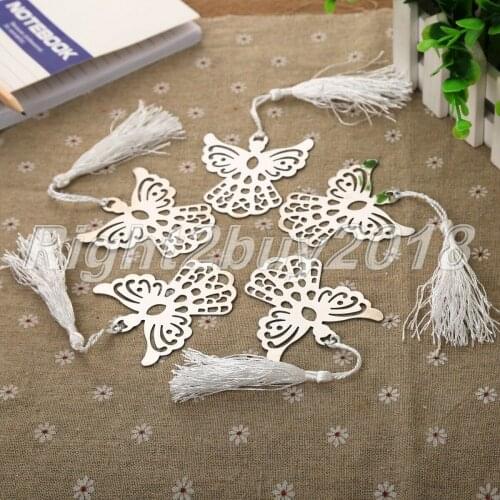 10Pcs Guardian Angel Bookmark Tassels Stationary Xmas Stocking Filler Christening Wedding Decoration Party Favors Gift Present