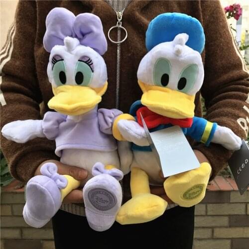 2piece/lot 30cm=11.8inch original Donald duck plush toys,Donald and Daisy stuffed baby children soft toys Christmas gift