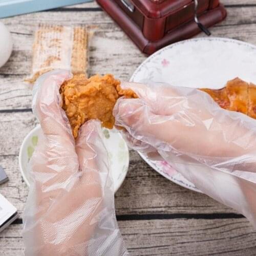 Disposable Plastic Gloves For Food Cleaning Cooking Restaurant Kitchen Accessories