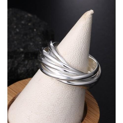 925 Sterling Silver Nine Circles Man Rings For Women Fashion Folk-Custom Wedding Engagement Party Gift Charm Jewelry