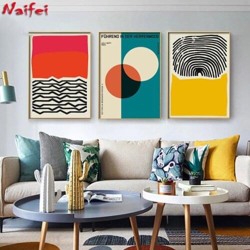 Abstract Colorful Geometric Shape dots Wall Poster Diamond Painting Art Living Room home Decor Diamond Mosaic Cross Stitch Kits