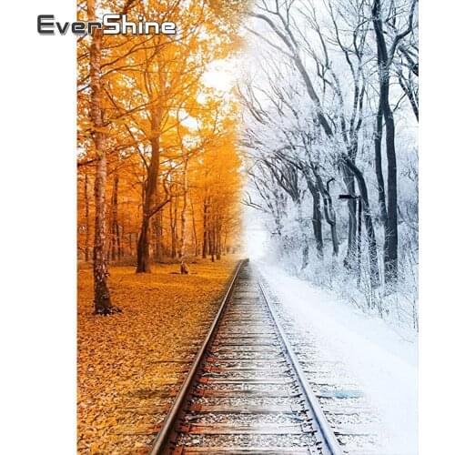 EverShine Full Square Drill Diamond Painting Landscape Diamond Embroidery Winter Tree Needlework Handicrafts Handmade Hobby