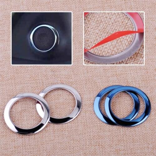 CITALL New 2Pcs Chrome Plated Stereo Speaker Cover Trim Ring Collar Fit for Mitsubishi Outlander Sport ASX RVR