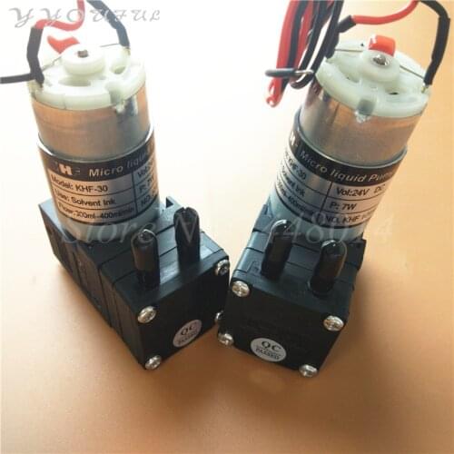 In stock 7W KHF Micro Diaphragm liquid ink Pump Big ink pump 24V DC KHF-30 For Seiko 510 1020 PQ512 Head Wit color Allwin 2pcs
