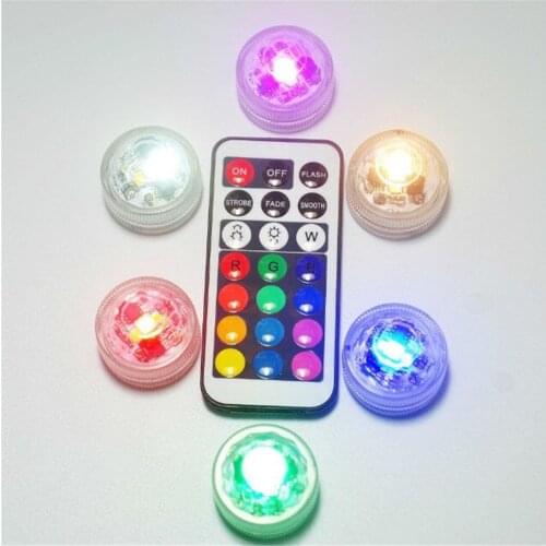 Kitosun LED Submersible Remote Control Candle Floral Tea Light Candle Flashing Waterproof Wedding Party Decoration Hookah Shisha