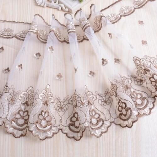 Lace mesh embroidery skirt hem bedside handmade accessories curtain lace 30 cm