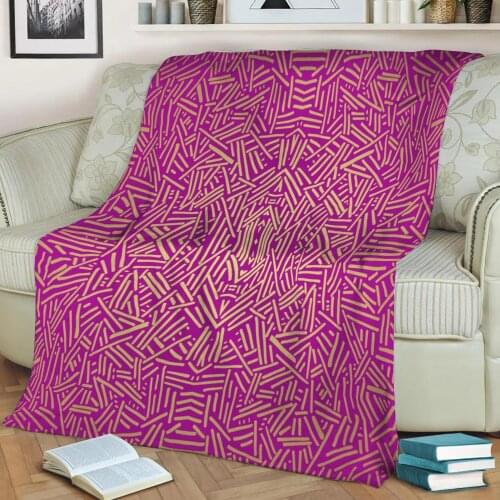 Radiate Raspberry Gold Square Tray Top 3D Printed Shabal Blankets Are Soft Warm And Washable And Throw On The Sofa For