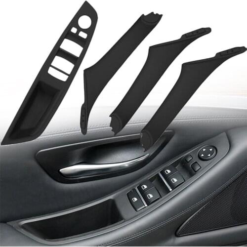 Left Hand Drive ABS+PC Advanced Material Car Inner Handle For BMW 5 Series F10 F11 F18 LHD Interior Handle Panel Pull Trim Cover