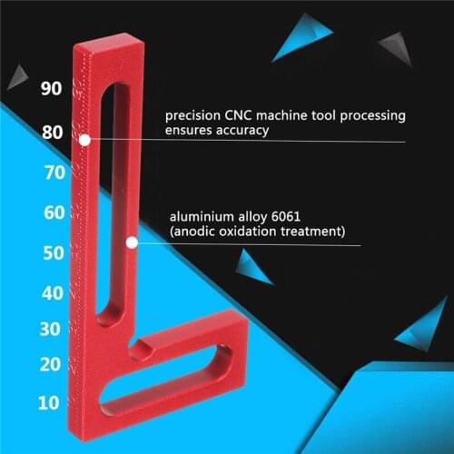 100MM*50MM Mini Clamping Squares Measurement Tool Precision Woodworking Clamping Tool 90 Degree L-Squre Right Angle Height Ruler