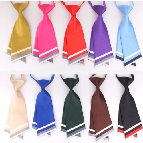 Fashion Tie for Girl Uniform Adjustable Neck tie for Women Bow Knot Girls Suits Neckties Slim Neck Ties Student Neck Wear