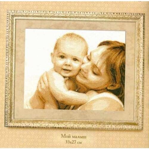 Cute Baby and mother Sewing Kit Top Quality Embroidery Needlework 11ct 14CT Unprinted Art Cross Stitch Kits DIY Handmade Decor