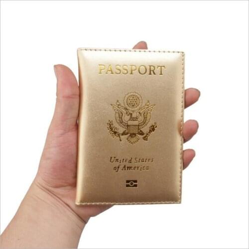 USA Passport Holder American Covers For Passports Girls Travel PU Leather Personalised Women Pink Portable Credit Card New