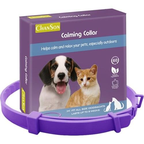 Effective Safe Calming Collar For Cats Dogs Adjustable Anxiety Pheromone Reducing Pet Collar Lasting Natural Calm