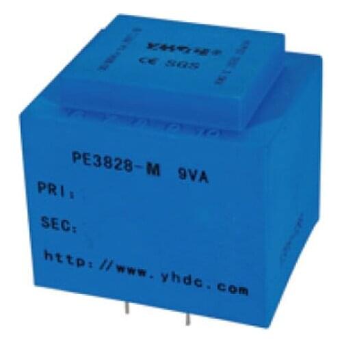 PE3828-M 9VA 230V/12V Expory resign encapsulated safety isolating transformer PCB Welding transformer power transformer