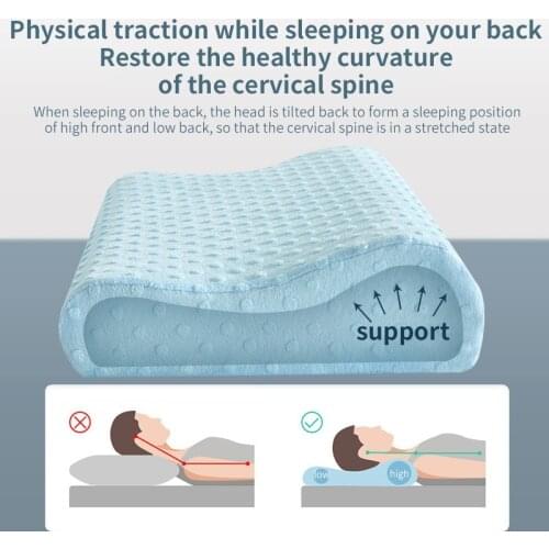 Slow Rebound Space Memory Pillow Neck Protection Natural Latex Cervical for Room Supplier