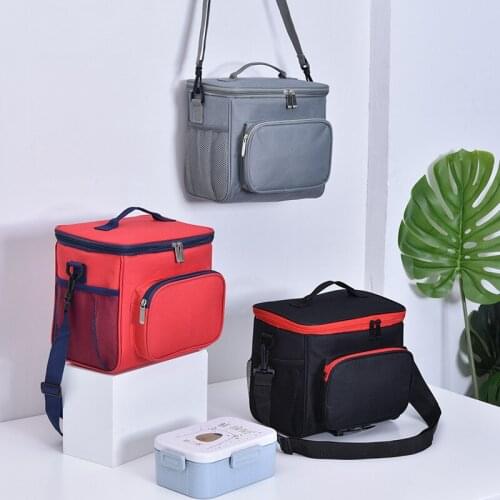 Portable Insulated Lunch Bag With Zipper Durable Thermal Tote Cooler Bag For Women Kids Waterproof Convenient Picnic Lunch Box
