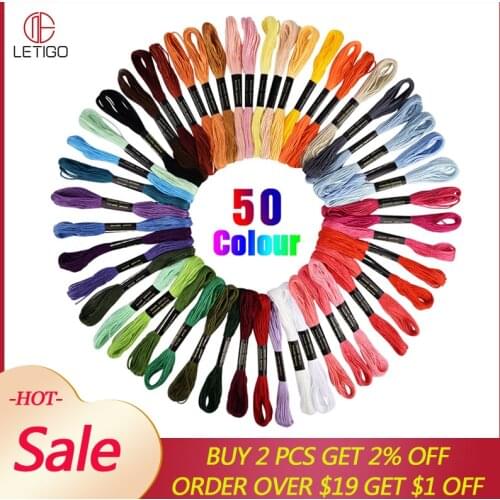 Embroidery Threads Multicolor Cross Stitch Threads Embroidery DIY Silk Line Branch Threads Floss Skein Kit DIY Sewing Tools
