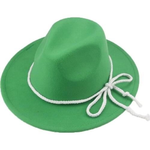 Women Fedoras Hats Solid Color Red Green Black Simple Classic Fedora Hat Casual Formal Fascinator Church Felt Hats Sombrero Paja