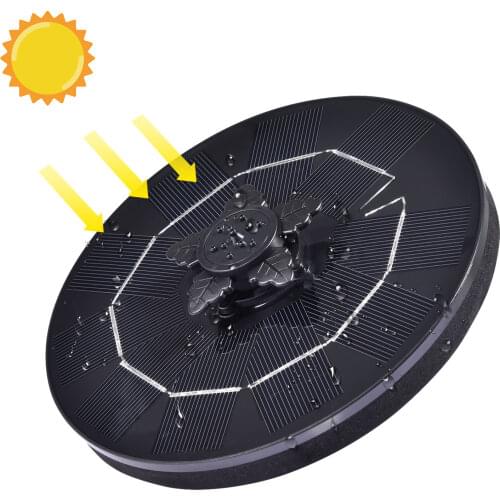 3W Solar Fountain 3-in-1 Nozzle Stable Water Spray Swimming Pools Fountain Solar Panel With Pump fabulous