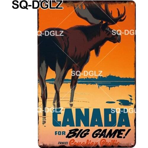 [SQ-DGLZ] CANADA Metal Sign Vintage Tin Sign Retro Wall Decor for Home Plaque Metal Poster Pub Bar Decor Art Painting