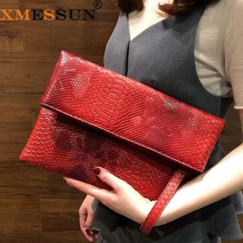 XMESSUN 2021 New Folding Envelope Clutch Bag Fashion Female European And American Trendy Shoulder Crossbody Wristlet Pouch Ins
