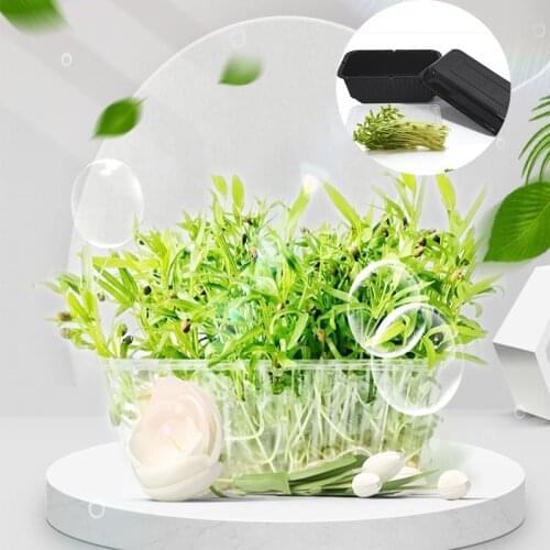 10pcs Seedling Tray Multifunctional Planting Box With Cover Seedling Sprout Plate Hydroponic Seed Starter Green Tray Pentagonal