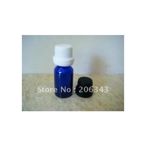 15ml blue essential oil bottle with plastic cap, for cosmeticl packaging