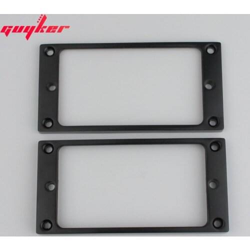 2 PCS Pickup Mounting Rings for Humbucker Pickups Cover Frame Flat Top Set Replacement Electric Guitar or Bass Black