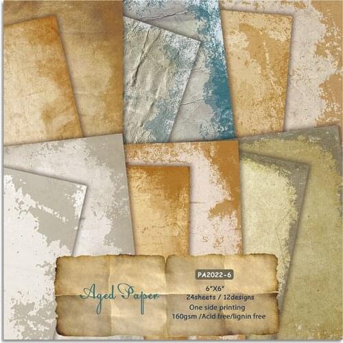 24Pcs/Lot Bark Retro Material Papers DIY Scrapbooking Album Diary Gift Decorative Paper Scrapbooking Paper