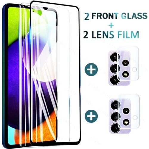 4-in-1 For Samsung Galaxy A52 Glass For Samsung A52 Tempered Glass Screen Protector For Samsung A52 4G 5G A 52 52A Lens Glass