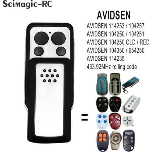 AVIDSEN Garage Door Remote Control Electric Door Switch Rolling Door Controller 433MHz 114253 104257 104250 104251 104250 OLD RE